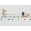 Серьги Xuping Позолота 18K пусеты Кристальные сердечки с бантами из синих фианитов фото №2