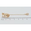 Серьги Xuping Позолота 18K пусеты Капельки кристальные на цепочках с звездами фото №2