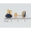 Серьги Xuping Позолота 18K пусеты Синие фианиты фото №2 Серьги Xuping Позолота 18K пусеты Синие фианиты фото №2
