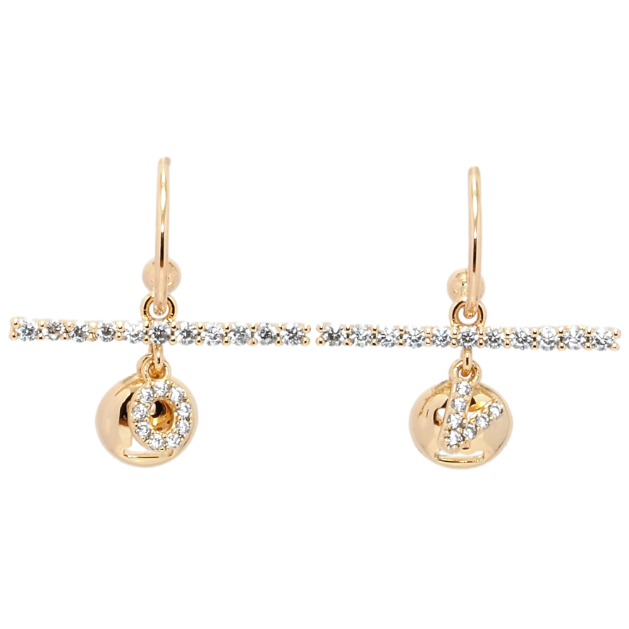 Серьги Xuping Позолота 18K пусеты Подвески Love фото №1 Серьги Xuping Позолота 18K пусеты Подвески Love фото №1