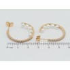 Серьги Xuping Позолота 18K пусеты Кольца с дорожками циркония и жемчугом фото №2