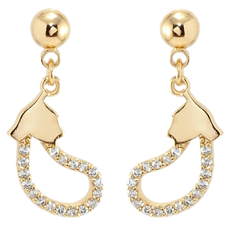 Серьги Xuping Позолота 18K пусеты Баклажаны фото №14