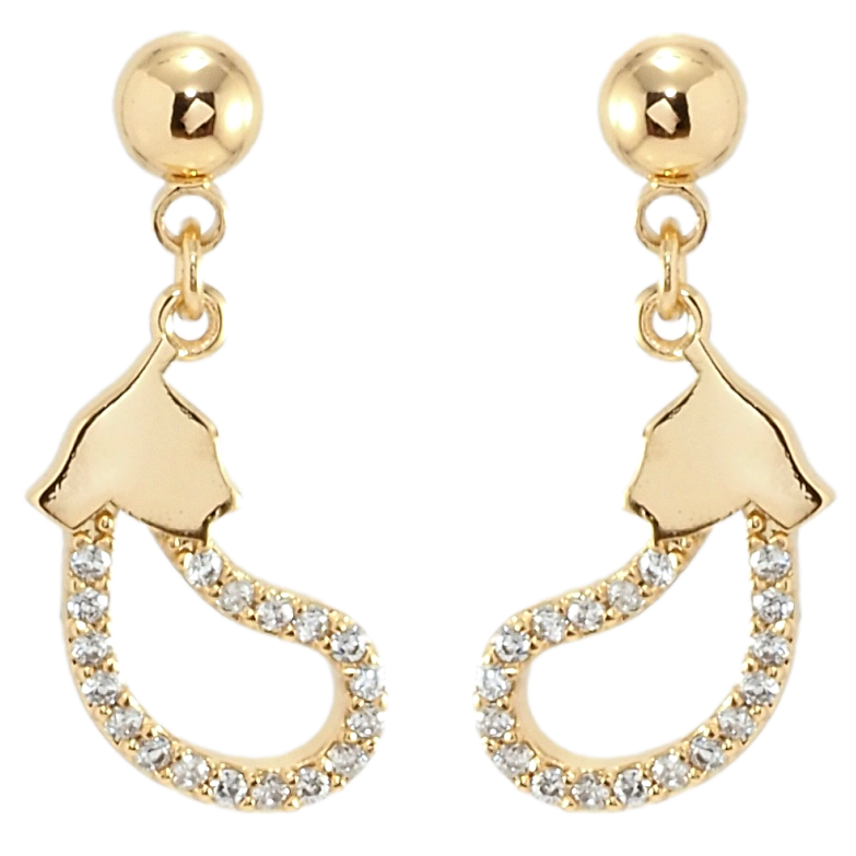 Серьги Xuping Позолота 18K пусеты Баклажаны фото №1 Серьги Xuping Позолота 18K пусеты Баклажаны фото №1