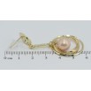 Сережки Xuping Позолота 14K пусети колечки з перламутровими перлинами фото №2 Сережки Xuping Позолота 14K пусети колечки з перламутровими перлинами фото №2