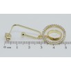 Серьги Xuping Позолота 14K  пусеты Колечки с цирконием фото №2