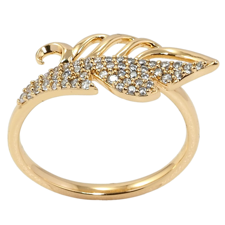 Кольцо Xuping Позолота 18K Перо фото №12 Кольцо Xuping Позолота 18K Перо фото №12