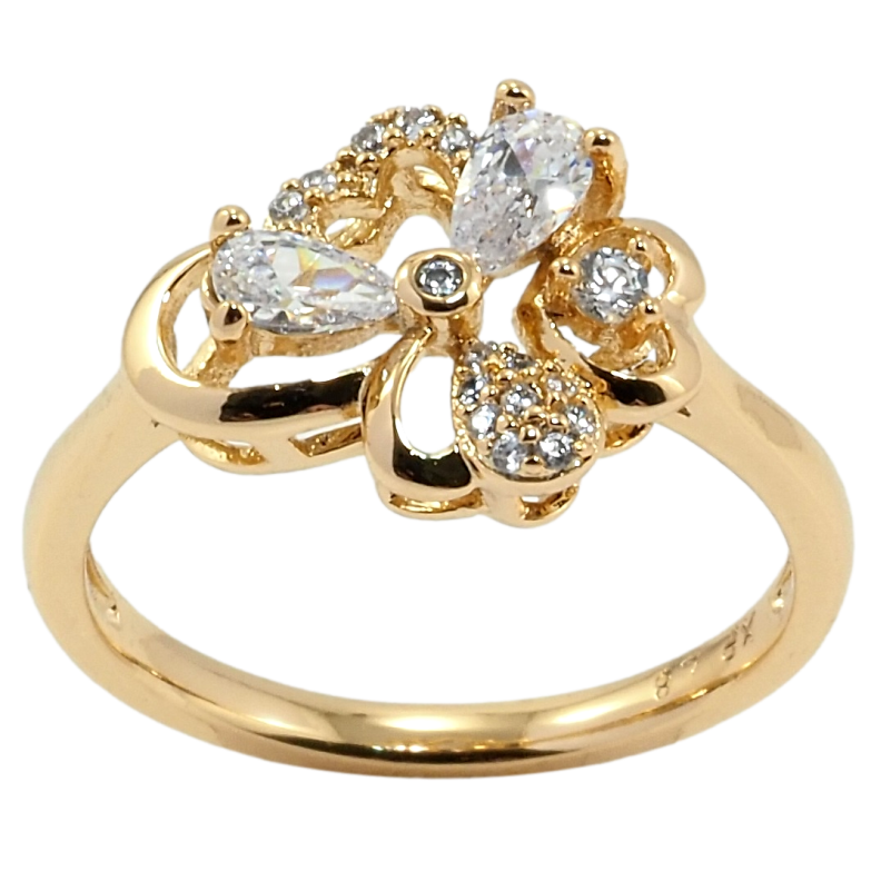 Каблучка Xuping Позолота 18K Декоративна квітка фото №8