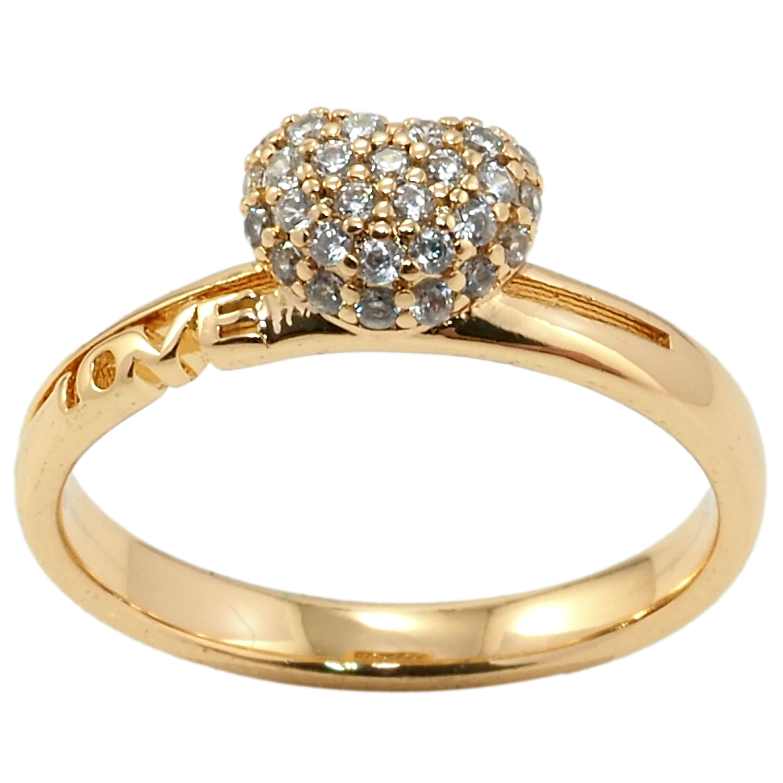 Каблучка Xuping Позолота 18K Серце з цирконієм фото №2 Каблучка Xuping Позолота 18K Серце з цирконієм фото №2