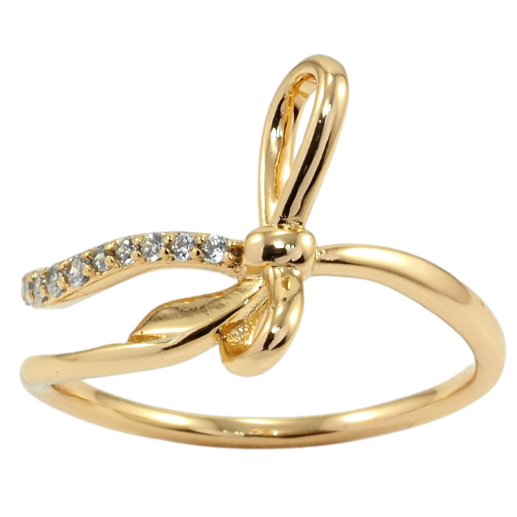 Каблучка Xuping Позолота 18K Бант фото №7 Каблучка Xuping Позолота 18K Бант фото №7