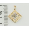 Кулон Xuping Позолота 18K + Родий Резной ромб с цирконием для цепочки до 5мм фото №2 Кулон Xuping Позолота 18K + Родий Резной ромб с цирконием для цепочки до 5мм фото №2