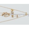 Набор Xuping цвет 18K с кр-ми Swarovski Серьги Кулон на цепочке Сердца АВ длина 40-45,5см х 1мм фото №2
