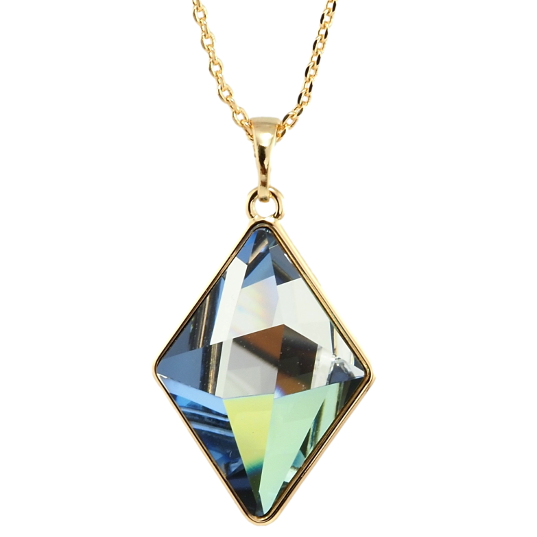 Кулон Xuping колір 18K з кр-ми Swarovski на ланцюжку Кристал Royal Blue, 19х25мм довжина 39-45см х 1мм фото №11 Кулон Xuping колір 18K з кр-ми Swarovski на ланцюжку Кристал Royal Blue, 19х25мм довжина 39-45см х 1мм фото №11