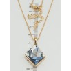 Кулон Xuping колір 18K з кр-ми Swarovski на ланцюжку Кристал Royal Blue, 19х25мм довжина 39-45см х 1мм фото №2 Кулон Xuping колір 18K з кр-ми Swarovski на ланцюжку Кристал Royal Blue, 19х25мм довжина 39-45см х 1мм фото №2