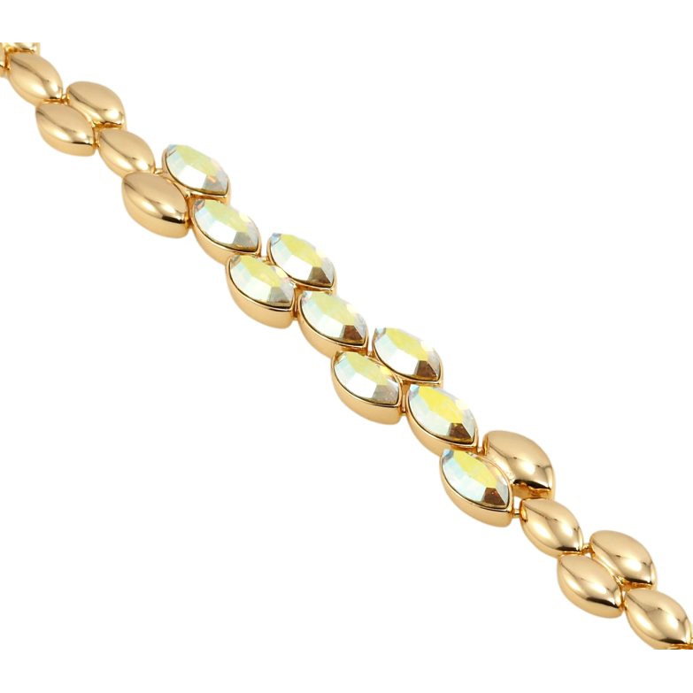 Браслет Xuping колір 18K з кр-ми Swarovski Кристали АВ дод. замок на два розміри 18,20см х 5-11мм фото №1
