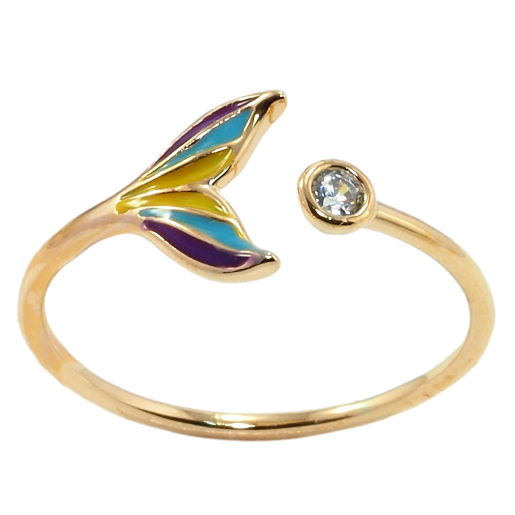 Кольцо Xuping Позолота 18K Хвост с цирконием фото №8