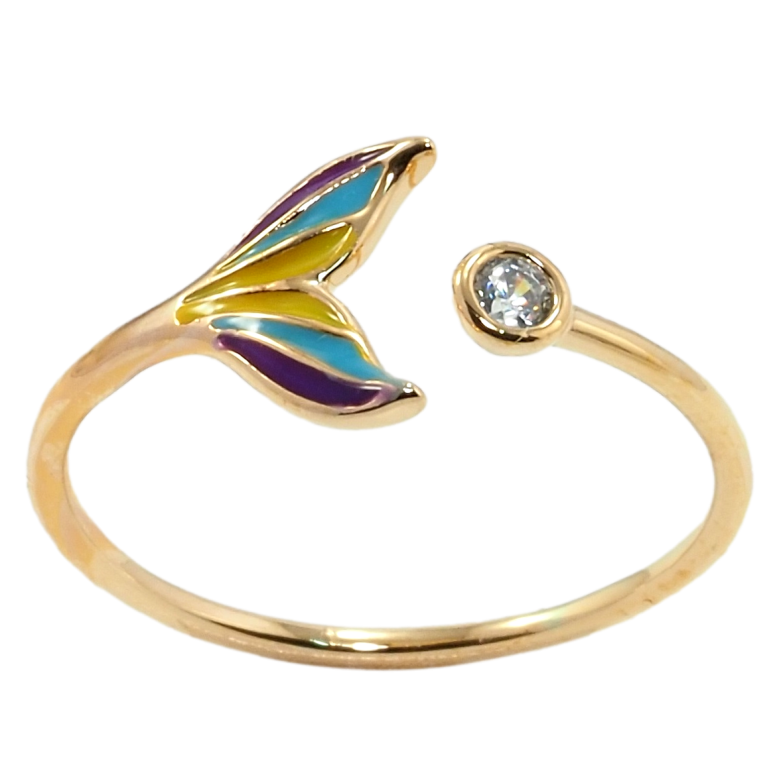 Каблучка Xuping Позолота 18K Хвіст з цирконієм фото №5 Каблучка Xuping Позолота 18K Хвіст з цирконієм фото №5