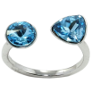 Кольцо Xuping цвет Родий с кр-ми Swarovski "Два кристалла Aquamarine" фото №2 Кольцо Xuping цвет Родий с кр-ми Swarovski "Два кристалла Aquamarine" фото №2