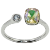 Кольцо Xuping цвет Родий с кр-ми Swarovski "Кристалл Luminous Green с кристаллом" фото №2 Кольцо Xuping цвет Родий с кр-ми Swarovski "Кристалл Luminous Green с кристаллом" фото №2