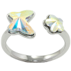 Кольцо Xuping цвет Родий с кр-ми Swarovski "Бабочка с цветком кристалл АВ" фото №2 Кольцо Xuping цвет Родий с кр-ми Swarovski "Бабочка с цветком кристалл АВ" фото №2