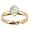 Каблучка Xuping колір Позолота 18K з кр-ми Swarovski "Кристальний куб Shimmer" 6х6мм фото №2 Каблучка Xuping колір Позолота 18K з кр-ми Swarovski "Кристальний куб Shimmer" 6х6мм фото №2