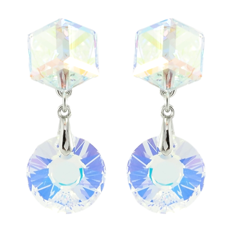 Серьги Xuping цвет Родий с кристаллами Swarovski пусеты Кристаллы Shimmer фото №8 Серьги Xuping цвет Родий с кристаллами Swarovski пусеты Кристаллы Shimmer фото №8