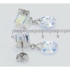 Серьги Xuping цвет Родий с кристаллами Swarovski пусеты Кристаллы Shimmer фото №2