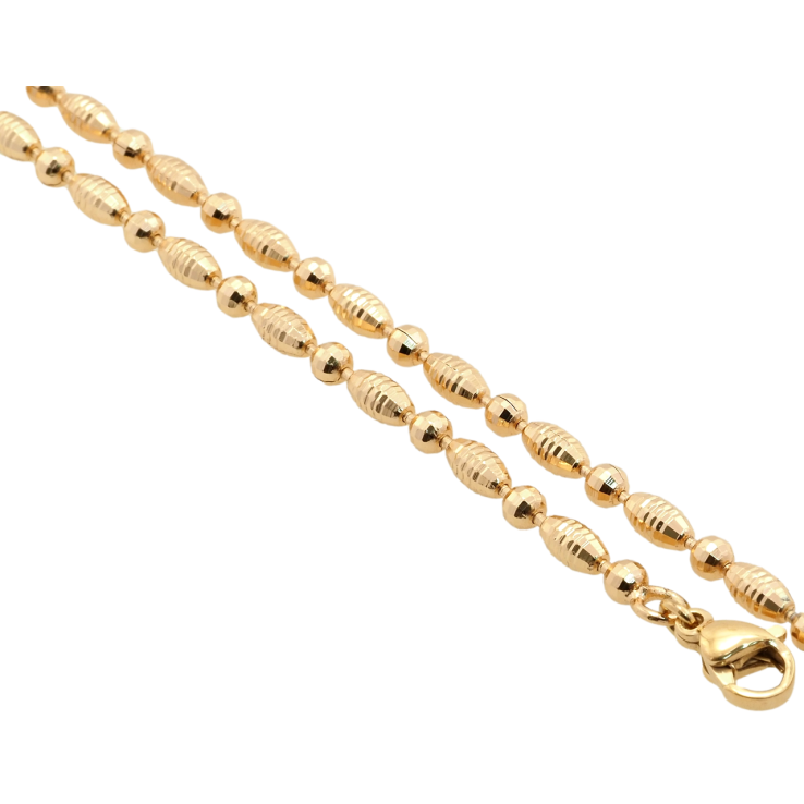 Цепочка Xuping Позолота 18K Плетение Перлина декоративная длина 44см х 3мм фото №2 Цепочка Xuping Позолота 18K Плетение Перлина декоративная длина 44см х 3мм фото №2