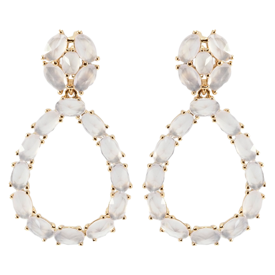 Сережки Xuping Позолота 18K пусети Крапельки з димчато-рожевими фіанітами фото №1 Сережки Xuping Позолота 18K пусети Крапельки з димчато-рожевими фіанітами фото №1