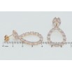 Сережки Xuping Позолота 18K пусети Крапельки з димчато-рожевими фіанітами фото №2 Сережки Xuping Позолота 18K пусети Крапельки з димчато-рожевими фіанітами фото №2