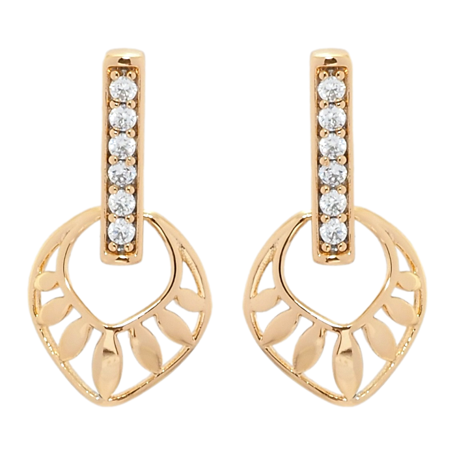 Серьги Xuping Позолота 18K пусеты Листики фото №1 Серьги Xuping Позолота 18K пусеты Листики фото №1