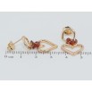 Серьги Xuping Позолота 18K пусеты Романтические подвески с красными фианитами фото №2 Серьги Xuping Позолота 18K пусеты Романтические подвески с красными фианитами фото №2