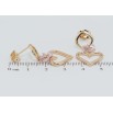 Серьги Xuping Позолота 18K пусеты Романтические подвески с розовыми фианитами фото №2 Серьги Xuping Позолота 18K пусеты Романтические подвески с розовыми фианитами фото №2