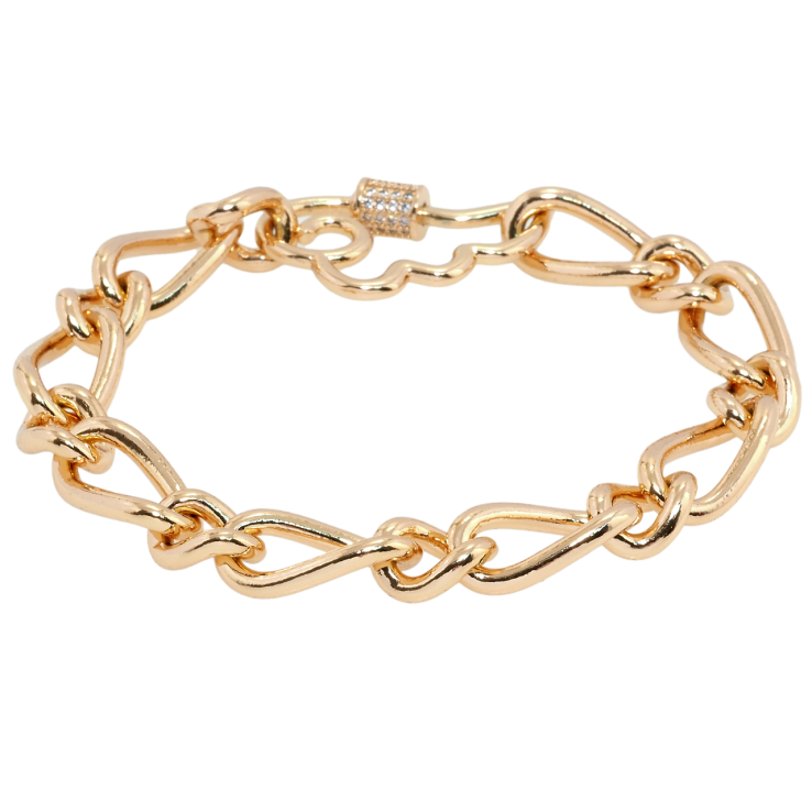 Браслет Xuping Позолота 18K Плетіння Панцирне замок-закрутка, довжина 18см х 9мм фото №9 Браслет Xuping Позолота 18K Плетіння Панцирне замок-закрутка, довжина 18см х 9мм фото №9
