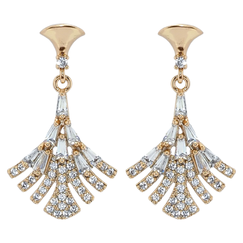 Сережки Xuping QQMM Позолота 18K пусети Грація фото №3 Сережки Xuping QQMM Позолота 18K пусети Грація фото №3