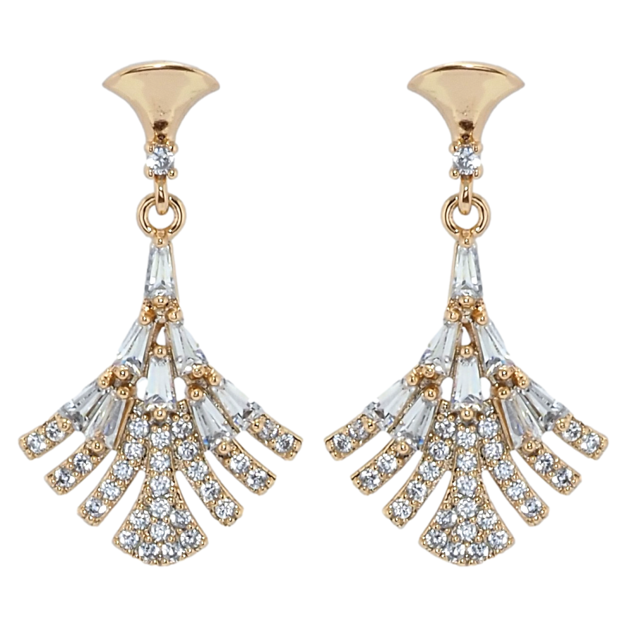 Серьги Xuping QQMM Позолота 18K пусеты Грация фото №1 Серьги Xuping QQMM Позолота 18K пусеты Грация фото №1
