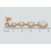Серьги Xuping QQMM Позолота 18K пусеты Подвески молочные фианиты в обрамлении циркония фото №2