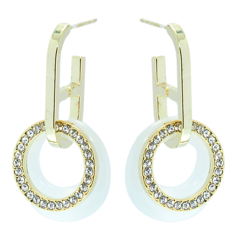 Серьги Xuping JEAN GOUJON Позолота 14K пусеты Декоративные колечки фото №5