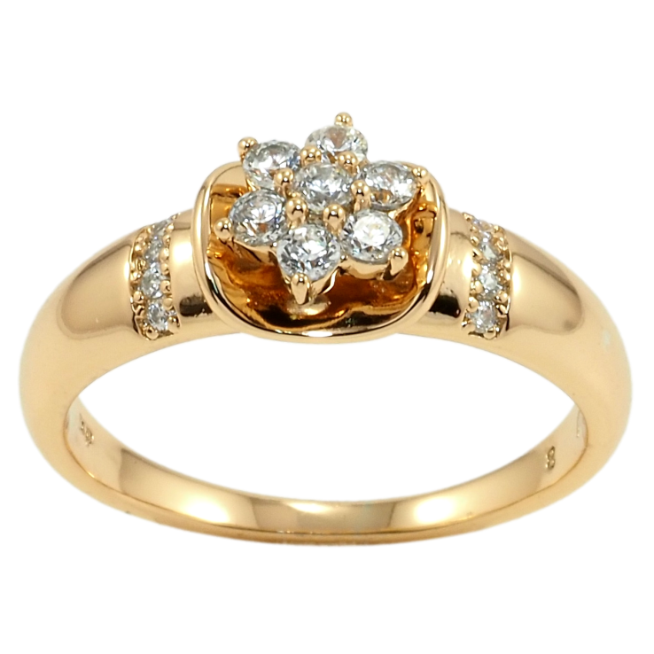 Кольцо Xuping Позолота 18K Цветочек из циркония фото №5 Кольцо Xuping Позолота 18K Цветочек из циркония фото №5