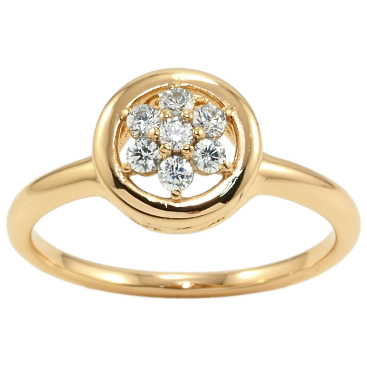 Кольцо Xuping Позолота 18K Кристальный цветочек фото №7 Кольцо Xuping Позолота 18K Кристальный цветочек фото №7