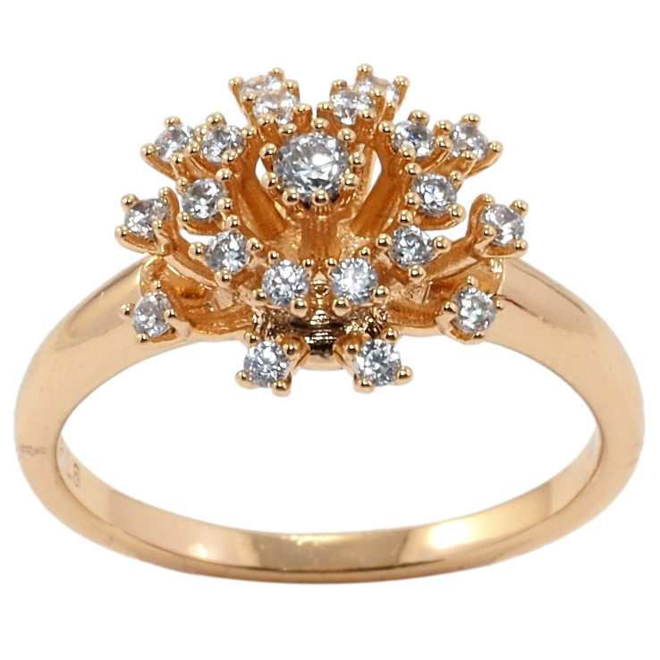 Кольцо Xuping Позолота 18K Цветок с цирконием фото №4 Кольцо Xuping Позолота 18K Цветок с цирконием фото №4