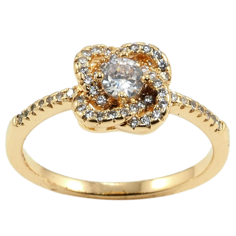 Каблучка Xuping M&L Колір 18K Квітка з цирконієм фото №1 Каблучка Xuping M&L Колір 18K Квітка з цирконієм фото №1
