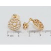 Серьги Xuping Позолота 18K пусеты Колечки с узором цирконием фото №2 Серьги Xuping Позолота 18K пусеты Колечки с узором цирконием фото №2