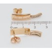 Сережки Xuping Позолота 18K пусети Прямокутники з цирконієм фото №2