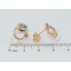 Сережки Xuping Позолота 18K пусети Віночки з метеликами та перлами фото №2 Сережки Xuping Позолота 18K пусети Віночки з метеликами та перлами фото №2