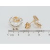 Серьги Xuping Позолота 18K пусеты Сердечки с цирконием и жемчугом фото №2 Серьги Xuping Позолота 18K пусеты Сердечки с цирконием и жемчугом фото №2