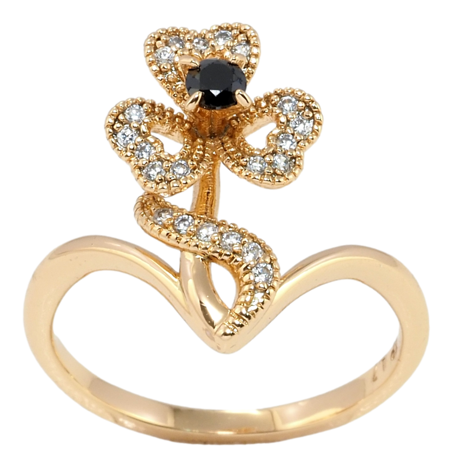 Каблучка Xuping Позолота 18K Квітка фото №1 Каблучка Xuping Позолота 18K Квітка фото №1