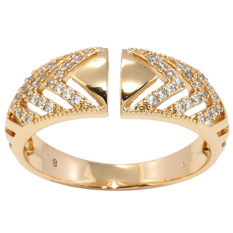 Каблучка Xuping Позолота 18K Інкрустація цирконієм фото №3 Каблучка Xuping Позолота 18K Інкрустація цирконієм фото №3