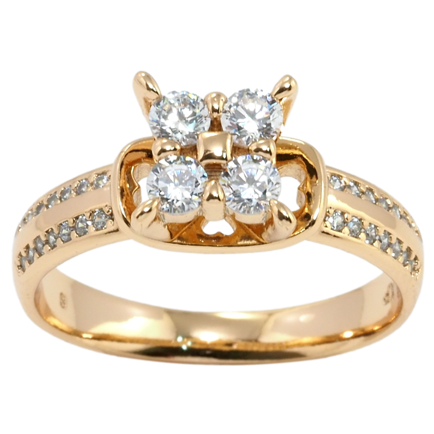 Кольцо Xuping Позолота 18K Декоративный орнамент с цирконием фото №1 Кольцо Xuping Позолота 18K Декоративный орнамент с цирконием фото №1
