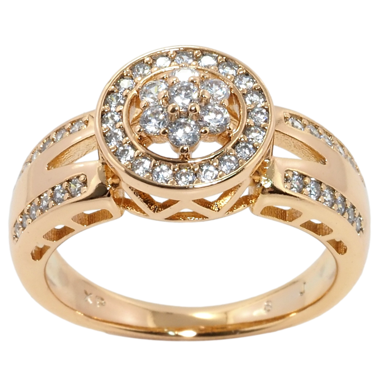 Каблучка Xuping Позолота 18K Кристальна квіточка в колечку фото №17 Каблучка Xuping Позолота 18K Кристальна квіточка в колечку фото №17