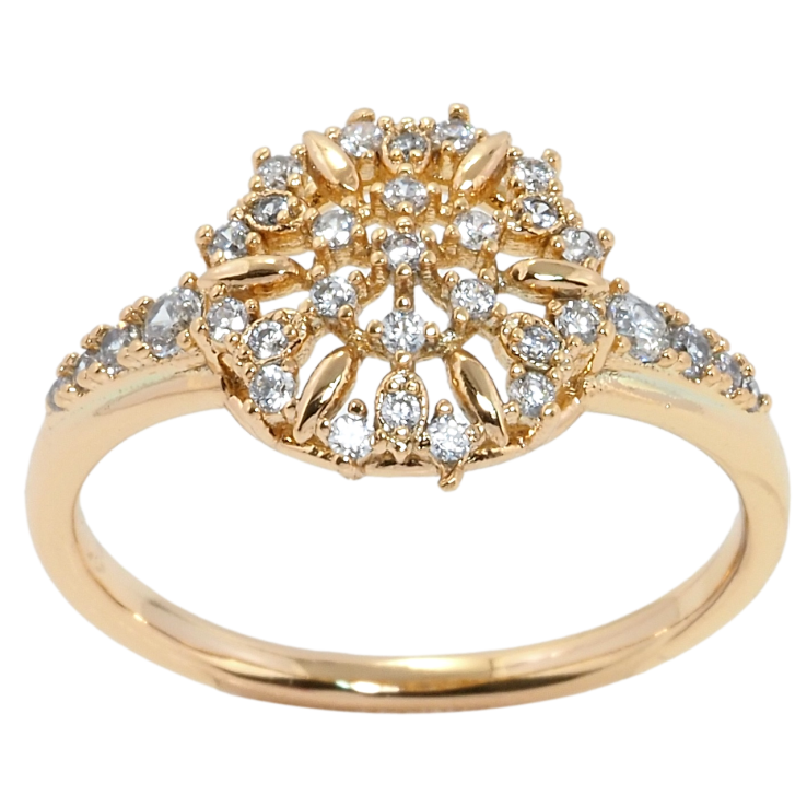 Кольцо Xuping Позолота 18K Инкрустация цирконием фото №10